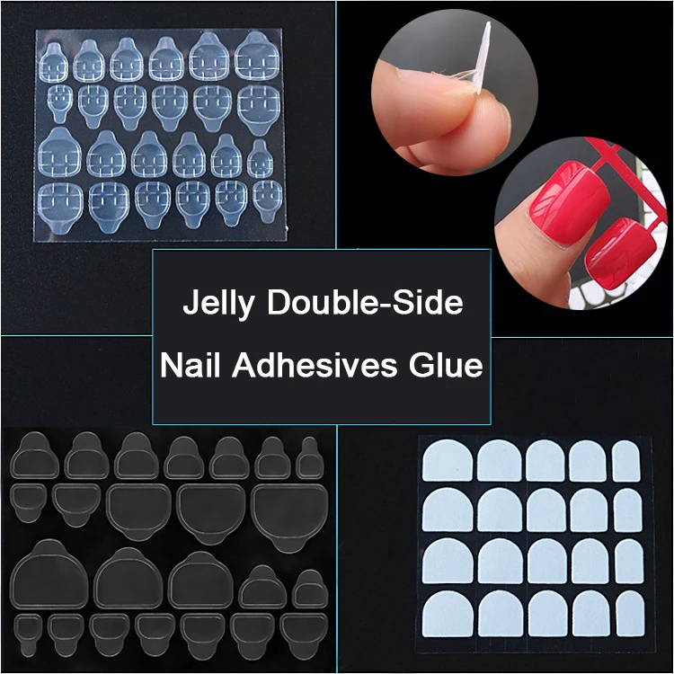 Super Sticky False Nail Adhesive Tape 6 Sizes Easy To Use For Press On Fake Nail Toe Nails 10 Sets To 20 Sets Per Pack nail glue tape