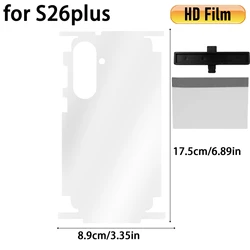 Full Coverage Clear/Matte Back Screen Protector with Anti - Scratch Frame - 3Sets (HD - For S26Plus)