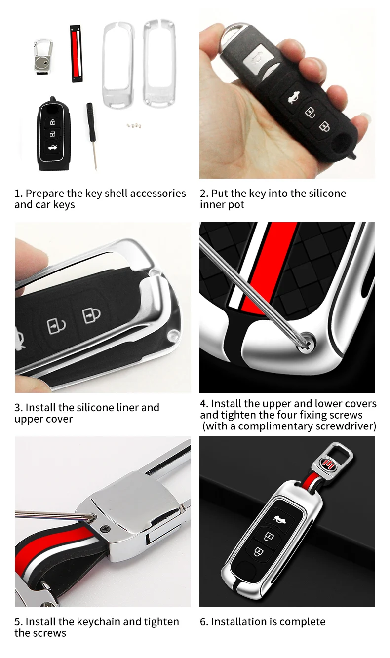 Zinc Alloy Car Remote Key Case Cover Shell Mazda 2 3 6 BL BM GJ Atenza Axela Demio CX3 CX-3 CX5 CX-5 CX7 CX9 MX5 KE KF Keyless - S1e40e666df7745f48908d6c6bcd88bc76