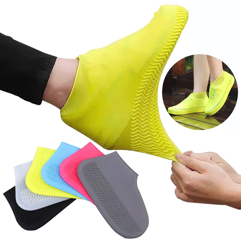 

Waterproof Shoe Covers Reusable Rain Shoes Protector Cover Non-Slip Wear-Resistant Rain Shoe Accessories For Outdoor Rainy Day