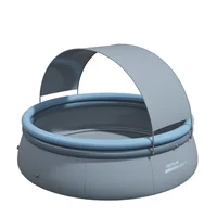 Sunshade Inflatable Circular Outdoor Folding Swimming Pool for Adults and Children 1.8/2.4/3/3.6M Including Inflation Pump 1