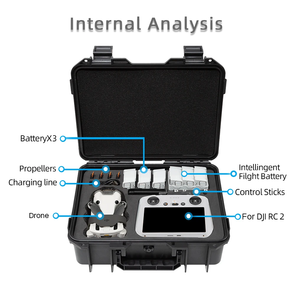 For DJI Mini 4 Pro Boxs drone accessories drone storage bag dji case drone case handbag case Explosion-proof Box For RC 2 & RC-N2 Remote Control Storage Case DJI Mini 4 Pro Box