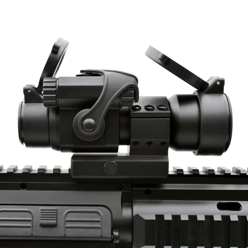 Tactical M2 Red Dot with Basic /Oblique Mount 4MOA Reflex Red Dot and Lens Caps Full Markings for Hunting Airsoft Fits 20MM Rail