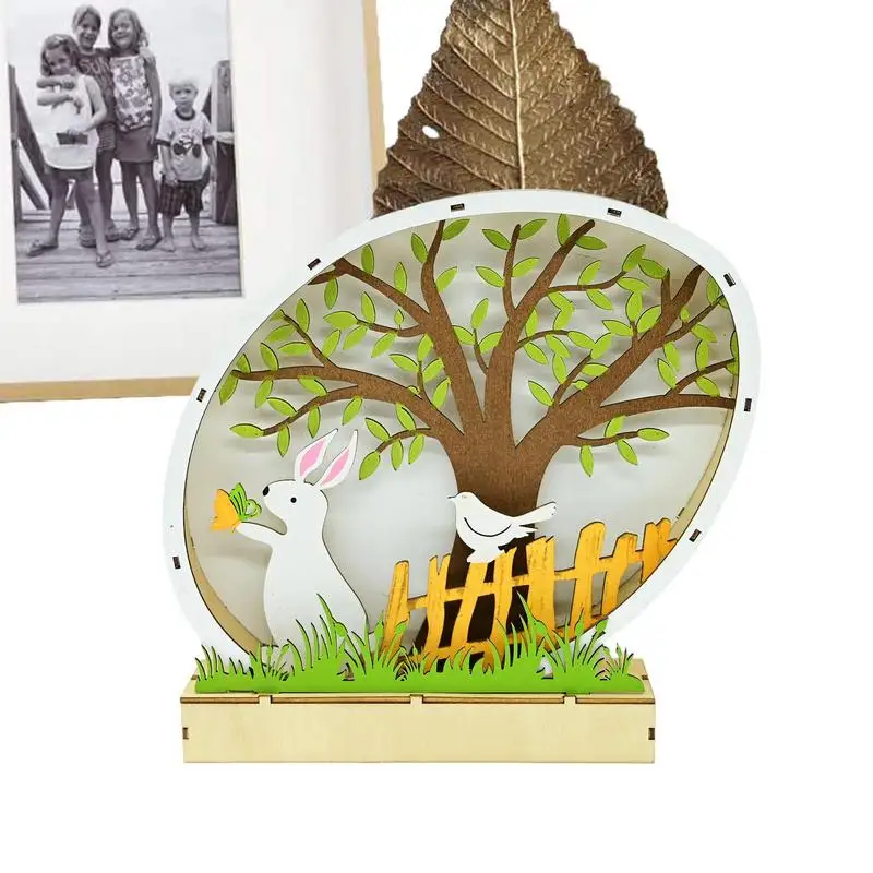 Easter Bunny Night Light Ornament Led Night Light Bunny Ornament Centrotavola Pasquale Per Sala Da Pranzo Giardino Camera Da Letto