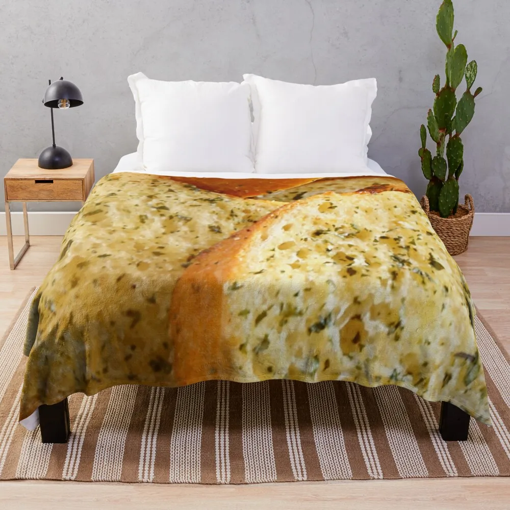 

Garlic bread Throw Blanket Loose Blanket valentine gift ideas Single Blanket Blanket Luxury