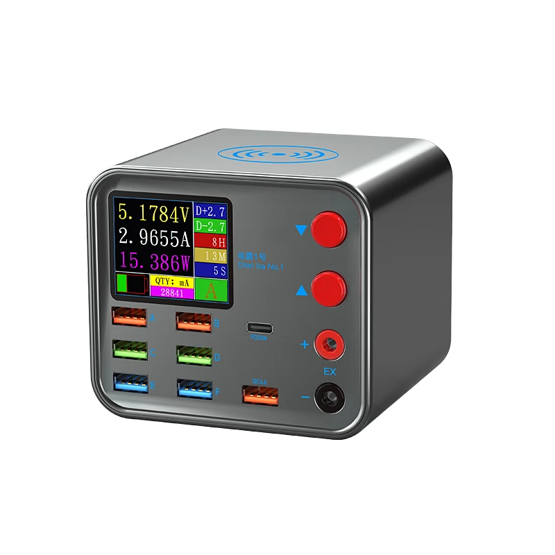 Multifunction 8-port Charger for Mobile Phonewith Short Circuit Repair Function Smart Wireless Fast Charging Tool