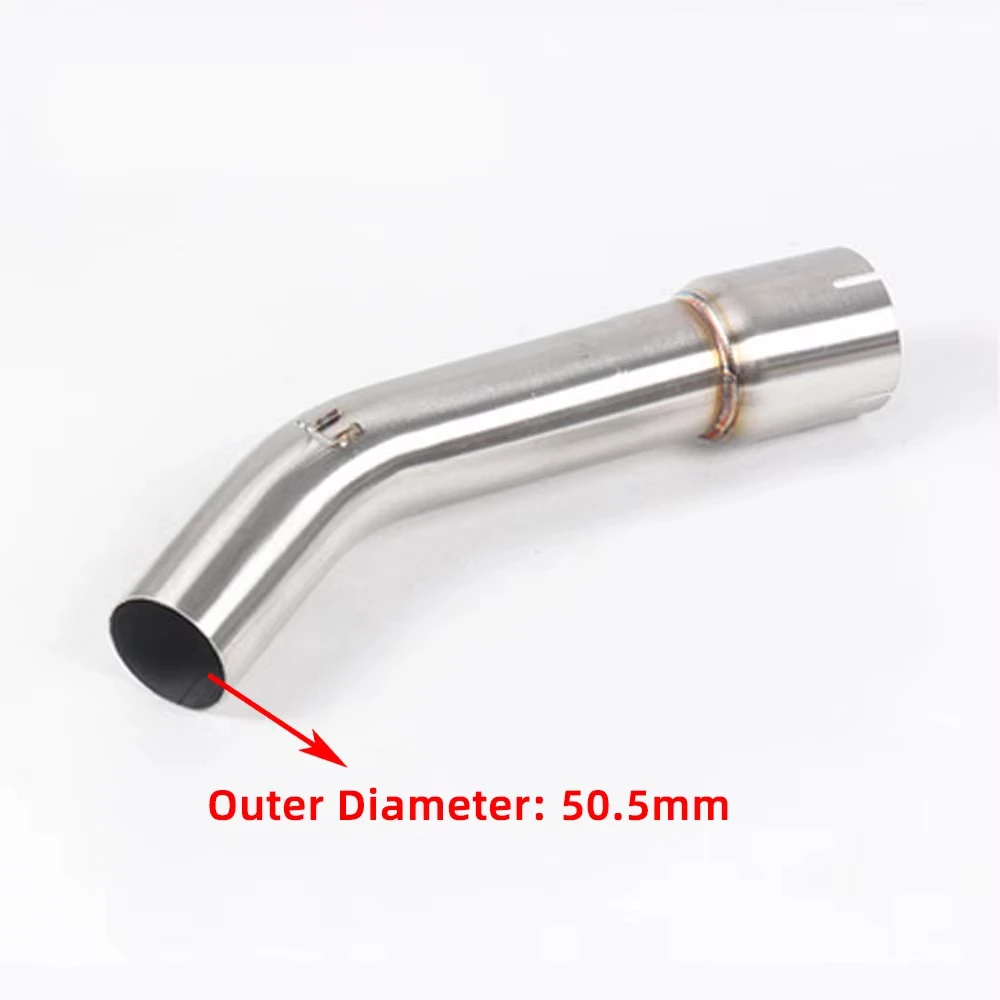 High-Performance Motorcycle Exhaust Slip-On Muffler with Mid Link Pipe