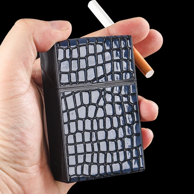 Personal Imitation Snake Pattern Cigarette Case Automatic Flap Eco-friendly  Plastic Tobacco Holder Pocket Box Cigarette Case - AliExpress