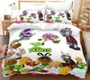Plants Vs Bedding Sets Zombie US Europe UK Size Quilt Cartoon Bed Cover Duvet Cover Pillow Case 2-3 Pieces Sets Adult Children 1