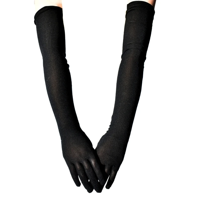 

Long Sleeves Show Gloves for Women Stretchy Elbow Length Etiquette Gloves