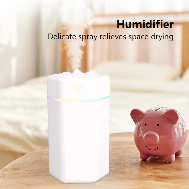 Air Humidifier Aroma Oil Humidificador USB Cool Mist Sprayer with Colorful Soft Night Light Purifier Car Home Appliance