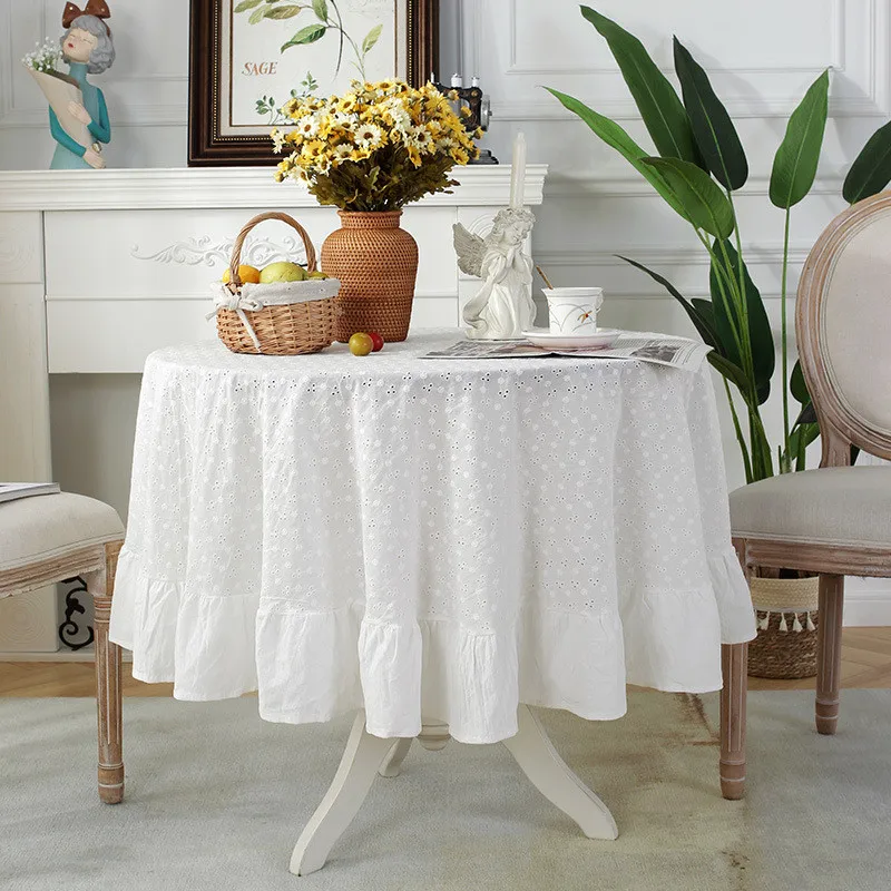 Romantic Linen Kitchen Towels with Cotton Lace Elements of Elegant