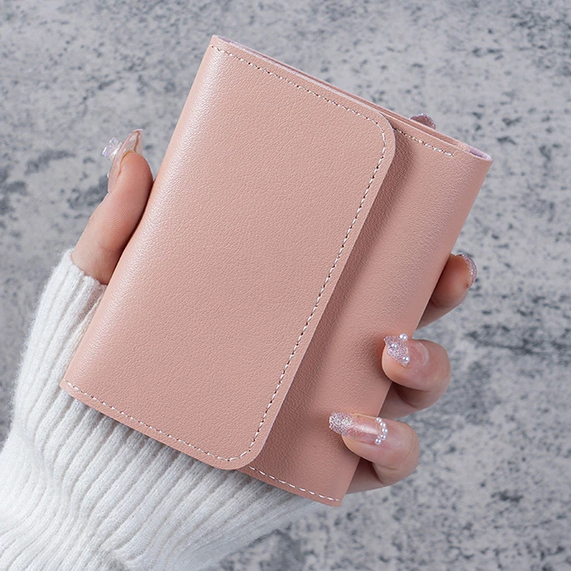 Tri-fold Short Women's Wallet Multifunctional Mini Multi-card Bag Fashion Simple Credit Card Coin Purse
