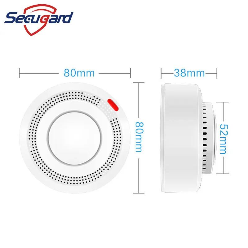 Smoke Alarm Tuya Zigbee Smoke Detector Smart Home Fire Sensor 85db Sound Alarm APP Control