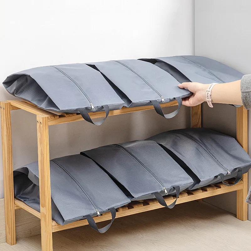 Waterproof Nylon Shoe Storage Bag with Durable Zipper
