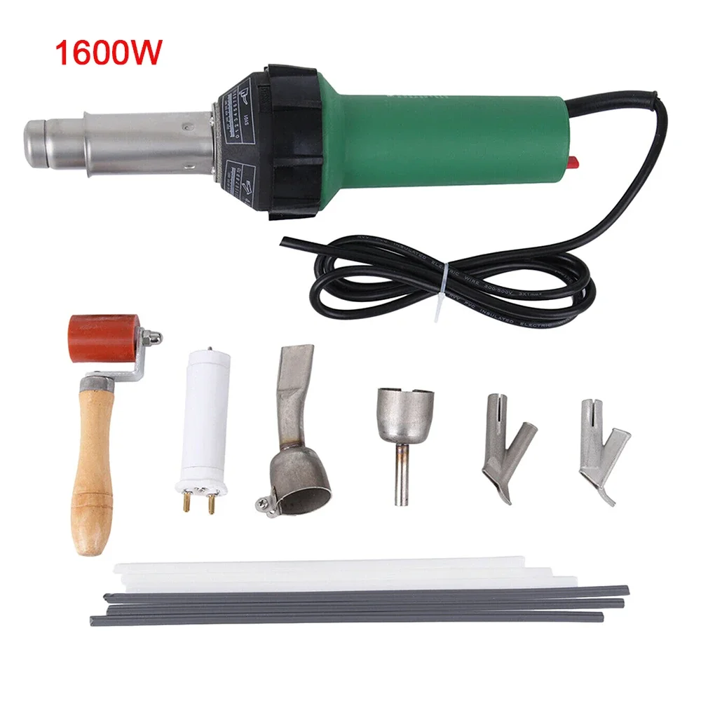 

1600W Hot Air Welding Machine Kit Plastics Heat-Welders Tools Set with Welding Speed Nozzle & Roller Rod