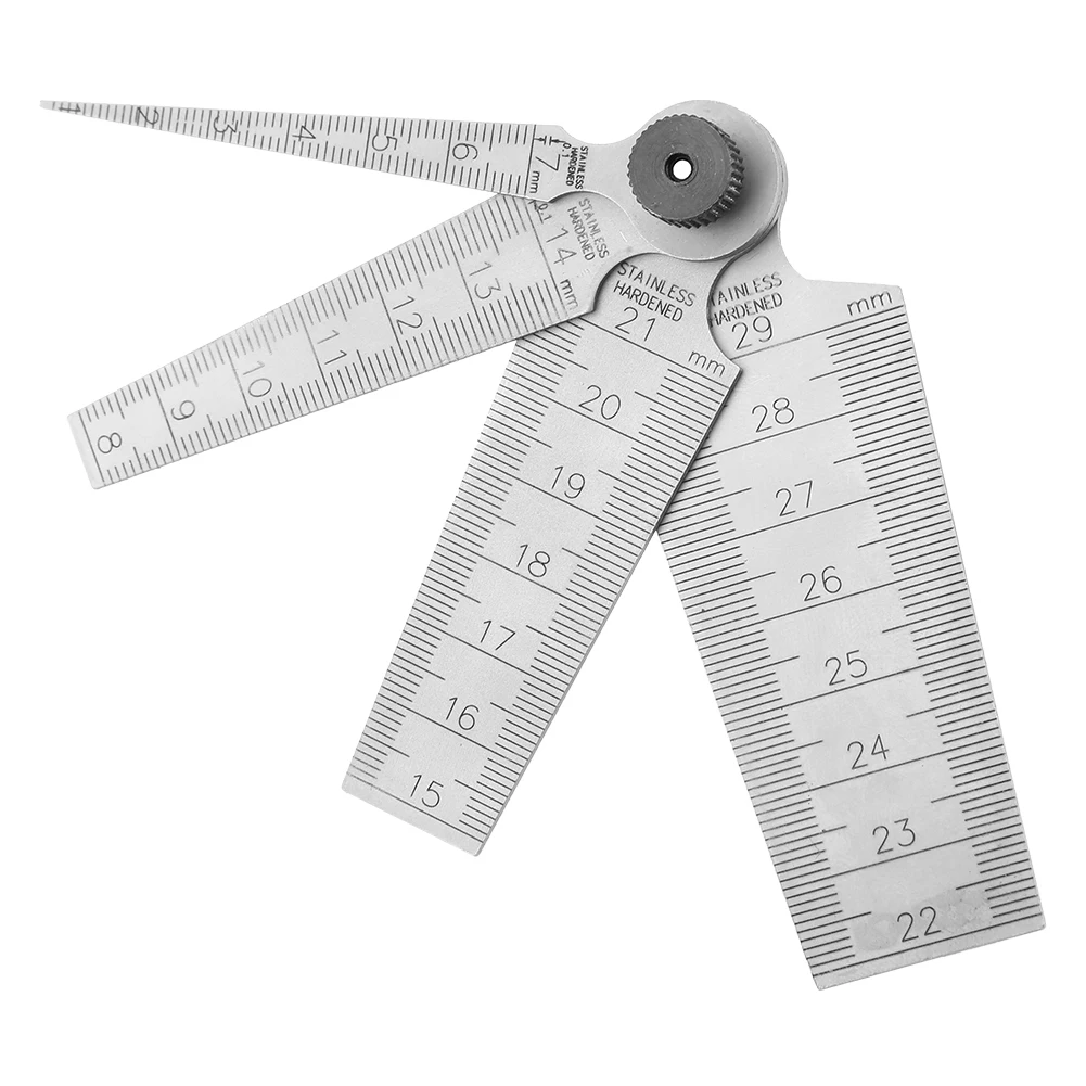 Feeler Gauge Measuring Tool Hole Size Gage Taper Gauge 1 Set Stainless Steel Welding Taper Feeler Gauge Rulers Hole Inspection Tool