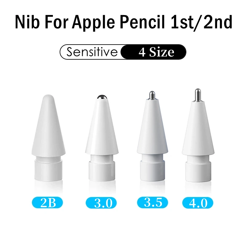 Pencil 1st 2nd Tip for Apple Pencil 1/2 Generation iPencil Replacement Tip 2B 3.0 3.5 4.0 Spare Nib Stylus Pen Accessories