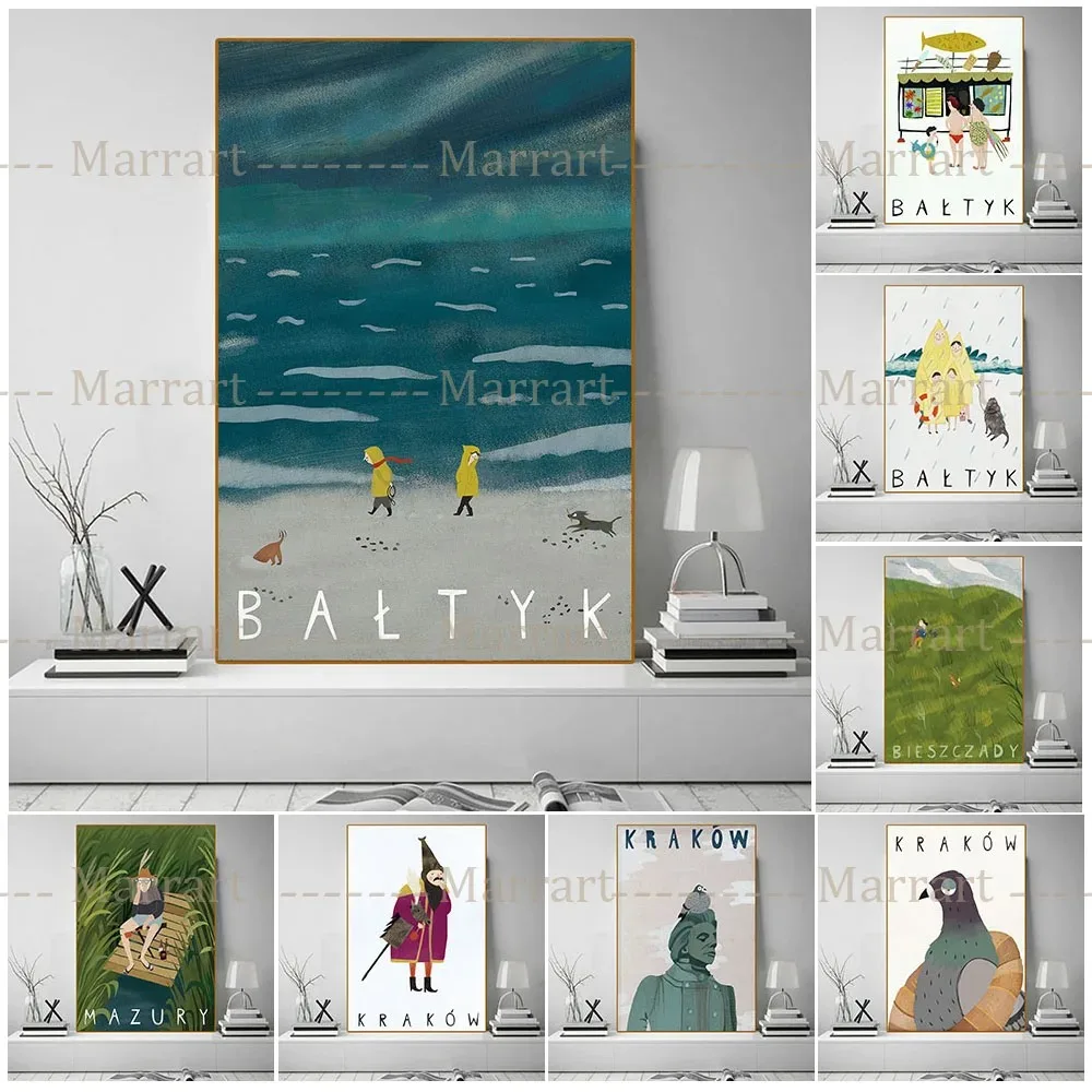 Популярные росписи Краков, Варшава, Zakobani, постеры для путешествий и украшения гостиной без рамки