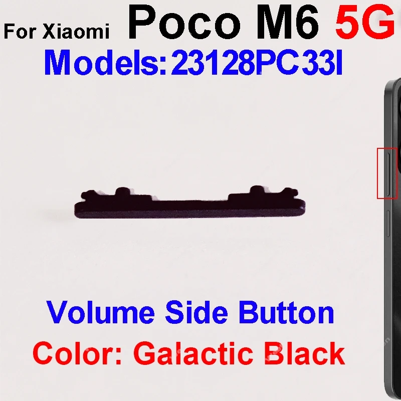 Universal Power and Volume Button Replacement Set - Premium Small Side Keys