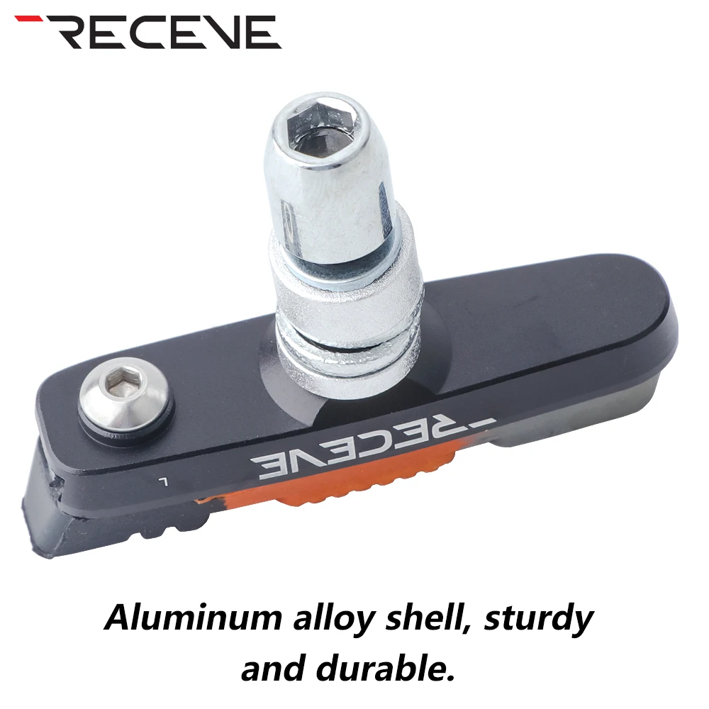 RECEVE Folding Bike Brake Pads Bicycle Rim V Brake Pads BMX Rubber Block Braking V-Brake Holder Shoes For Brompton Cycling