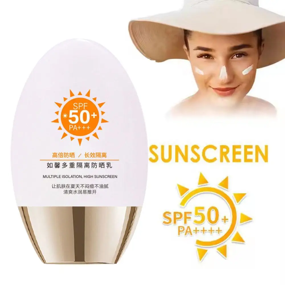 Sunscreen Refreshing Oil Control Facial Sunscreen SPF50+ UVB UVA Effective Isolates Ultraviolet Rays Protects 50g