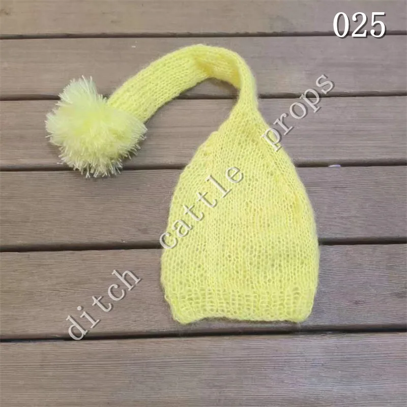 

Hand-knitted Mohair Braid Hat, Newborn Photography Props
