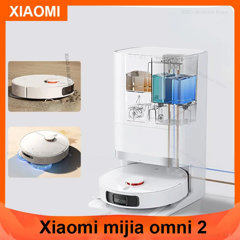 

NEW XIAOMI MIJIA OMNI 2 Robot Vacuum Cleaners Mop Collection Self Cleaning Doc Empty Dust Home Dirt Disposal Machine Smart Base