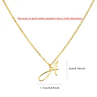 Initial Letter Necklace for Women Stainless Steel Capital Alphabet Pendant Necklaces 2023 Trend Couple Wedding Jewelry collar - Image 6