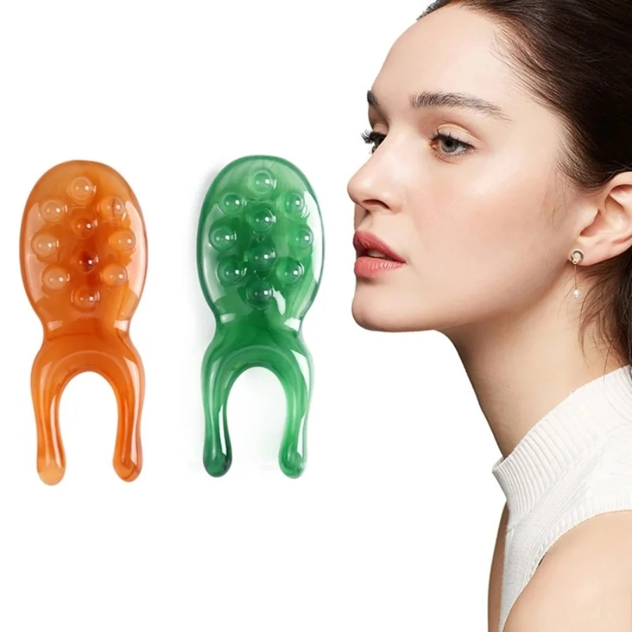 Resin Face Lifting Guasha Scraping Massager Nose Lifting Massager Eye Plate Reduce Puffiness SPA Scraper Healthy Massage Tool