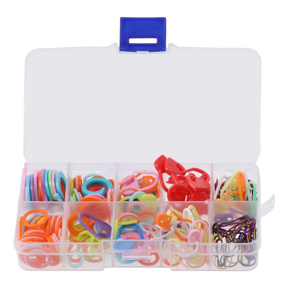 

Разноцветные маркеры для вязания крючком, Изготовление поделок своими руками, пластиковые маркеры разных размеров для вязания крючком, кольца для вязания, рукоделие своими руками