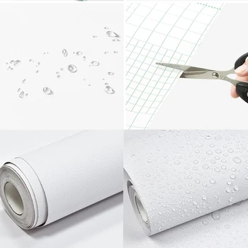 Self-Adhesive Matte White Vinyl Wallpaper 1