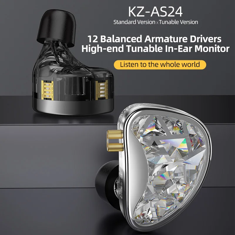 KZ AS24ハイブリッド型HIFIインナーイヤーモニター Amazon.co.jp: LINSOUL KZ AS24ハイブリッド型HIFI