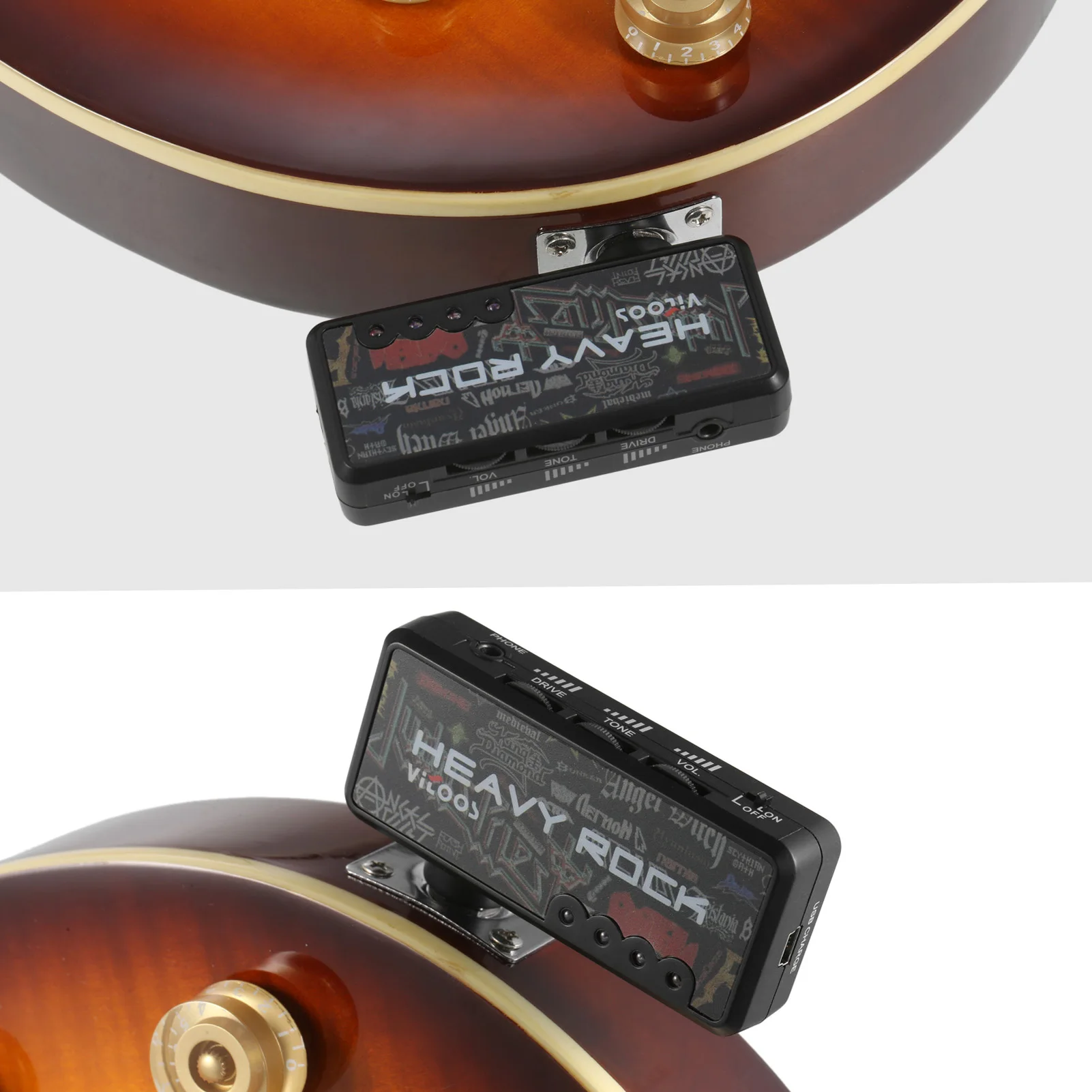 VITOOS E-Gitarren-Kopfhörerverstärker, Heavy-Rock, kompakt, tragbar, Metall-Sound, Gitarrenverstärker – Detail 3