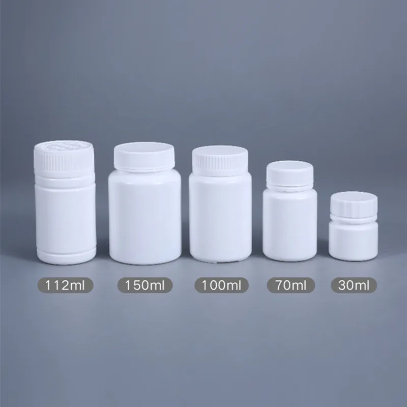 20-200ml Empty Plastic Medicine Bottles with Screw cap Pill Tablet Container Food Grade Material Child Resistant Medicine Box