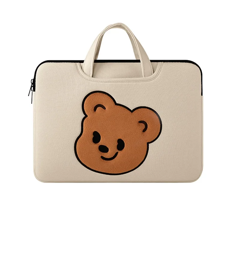 Adorable Cartoon Bear Laptop Sleeve Carrying Handbag Case