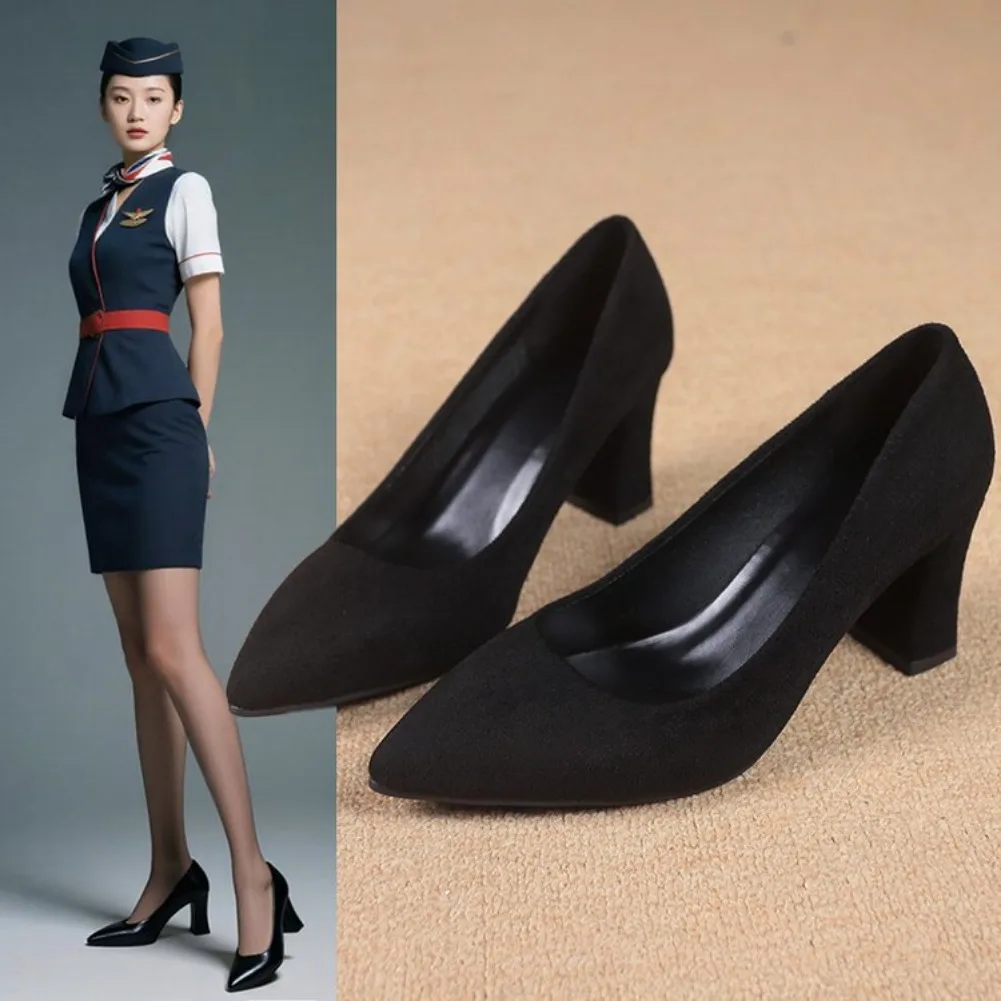 New High Heel Shoes Pointed Shallow Patent Leather High Heels Fashion Elegant Shoes Women Thin Heel Platform Work Shoes Pumps