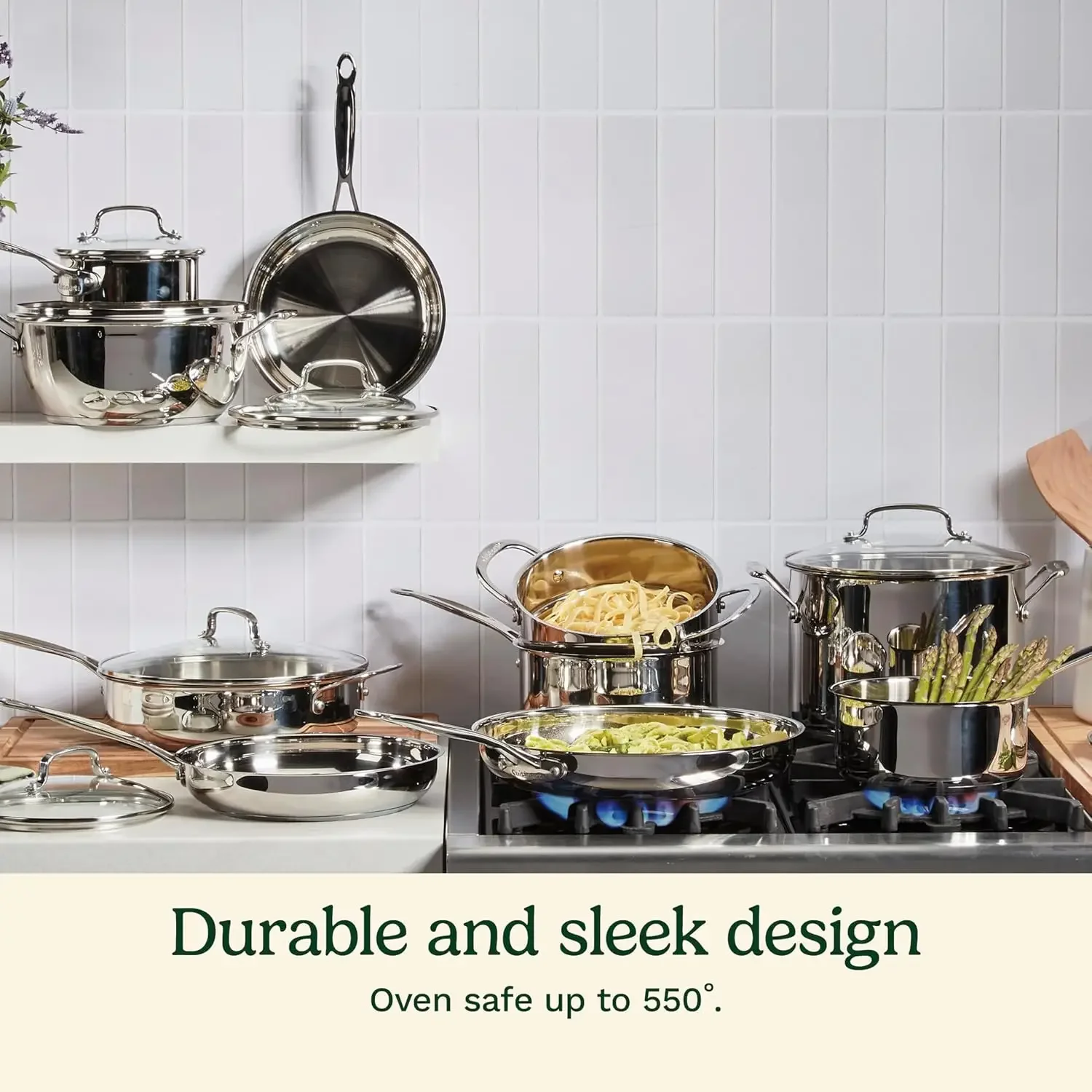 Cookware Set, Chef's Classic Steel Collection 77-17N 2