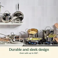Cookware Set, Chef's Classic Steel Collection 77-17N 2