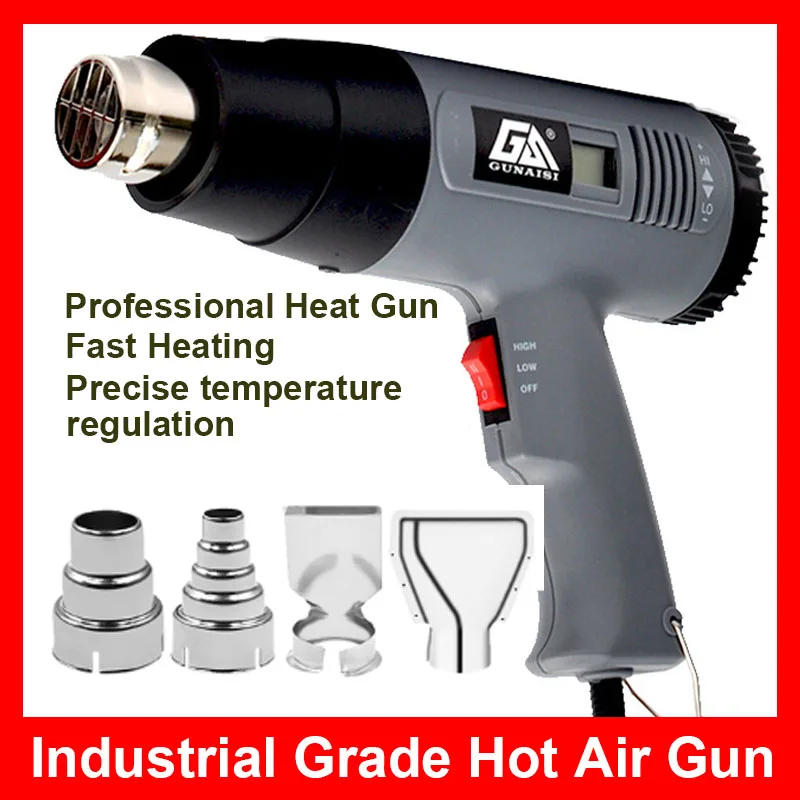 1 Set Hot Air Blower US Plug 2 Gears Heat Gun Adjustable Efficient Powerful  Hot Air Heating Tool for DIY Crafts - AliExpress