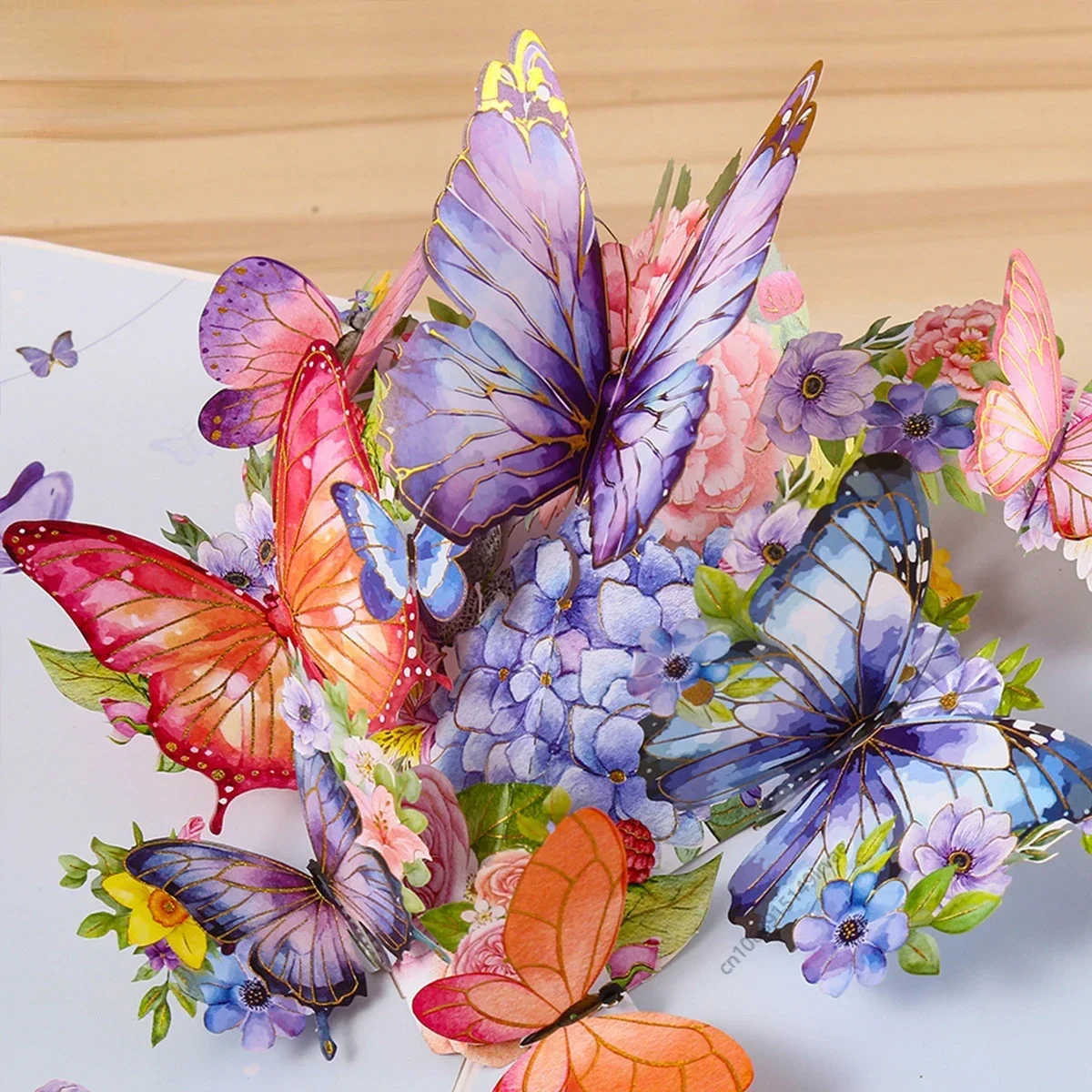 3D Butterfly Pop-Up Greeting Card with Hollow Butterfly Design Foldable Holiday Gift for Blessings Birthday Card Anniversary greeting cards