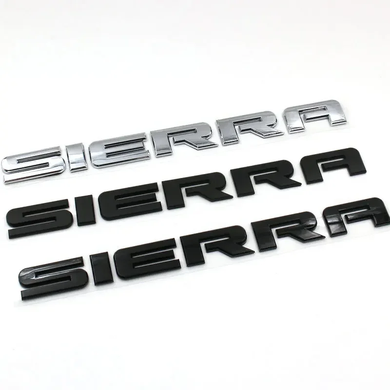 SIERRA GMC sierra 오리지널 리어 부츠 라벨 트렁크 수정 액세서리 장식 데칼 용 새 오래된 편지 로고 자동차 스티커
