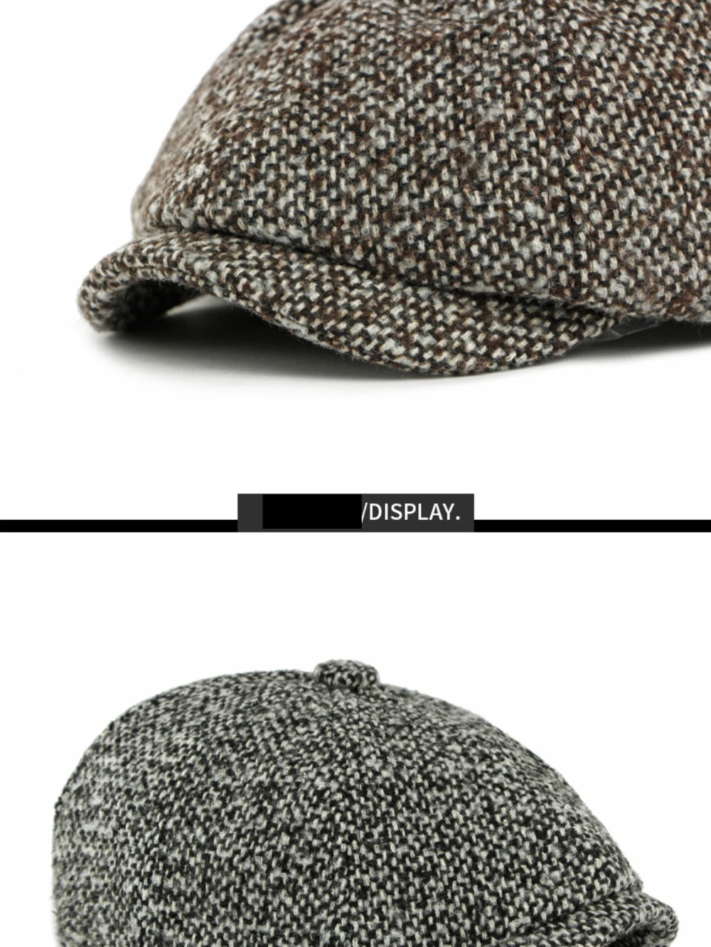 HT5037 Berets Frühling Herbst Winter Kappe Männer Frauen Künstler Maler Baskenmütze Hut Männlich Weiblich Gestrickte Achteckige Hut Einstellbare Baskenmütze Kappe – Detail 9