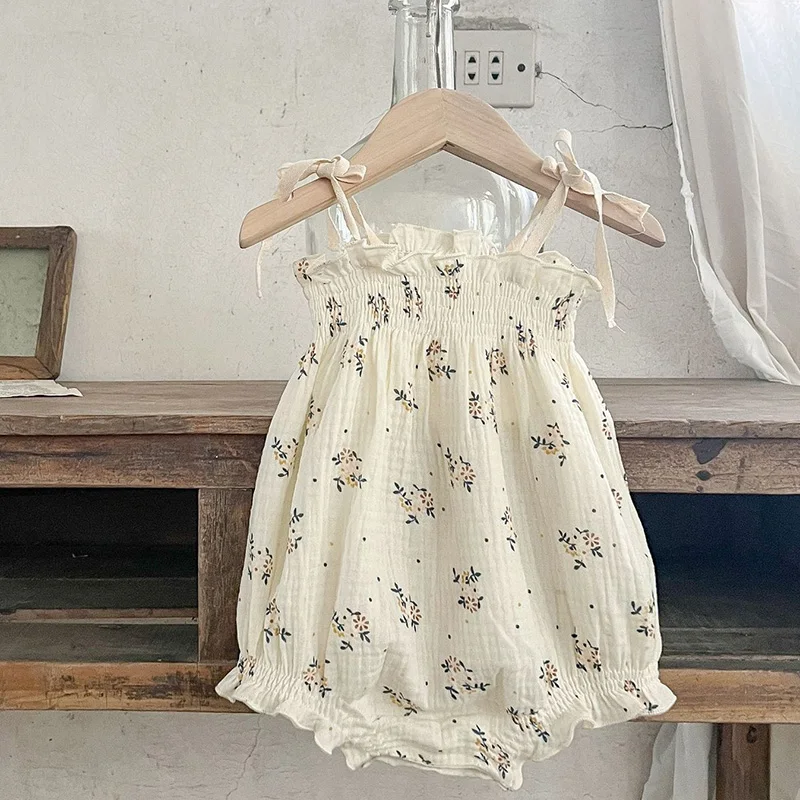 Korean Style Children Clothing Set Short Sleeved Cotton Printed T-Shirt+Shorts Newborn Baby Girls Clothing Suit For Summer 4