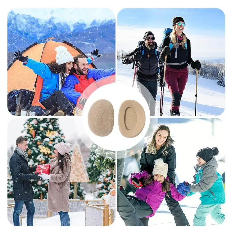 Bandless Ear Muffs Strapless Ear Bags For Winter Warm Protection Soft Cover For Winter Cold Weather Walking