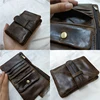 Genuine Leather Men's Wallet Retro Oil Wax Leather Wallet Men Casual Short Small Purses Man Card Holder Coin Purses 6