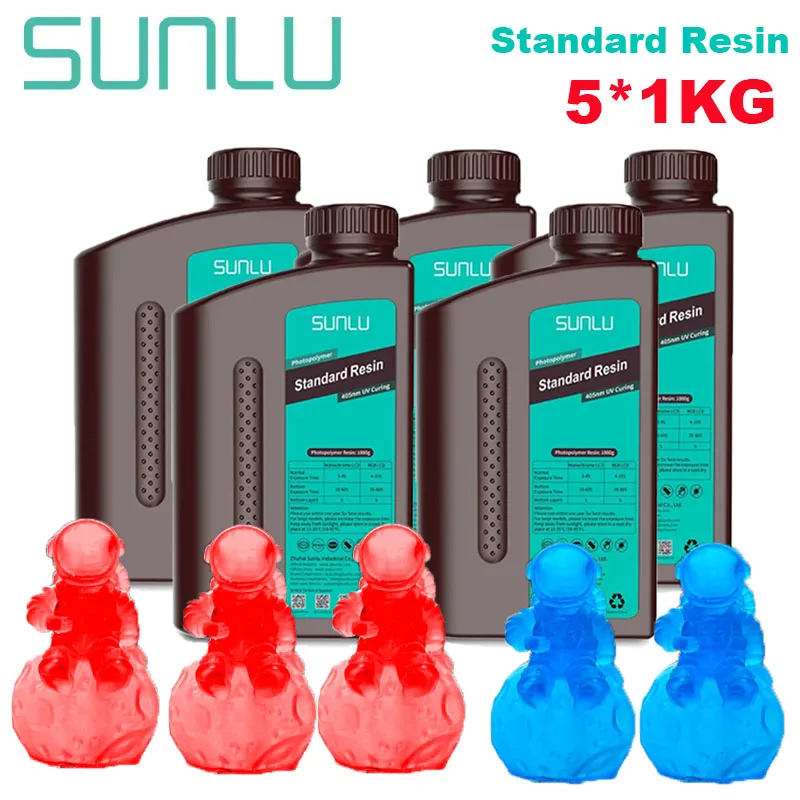 Resina SUNLU Per Stampanti 3D LCD - 405nm UV 1000g Nero Basso Restringimento - Foto 10