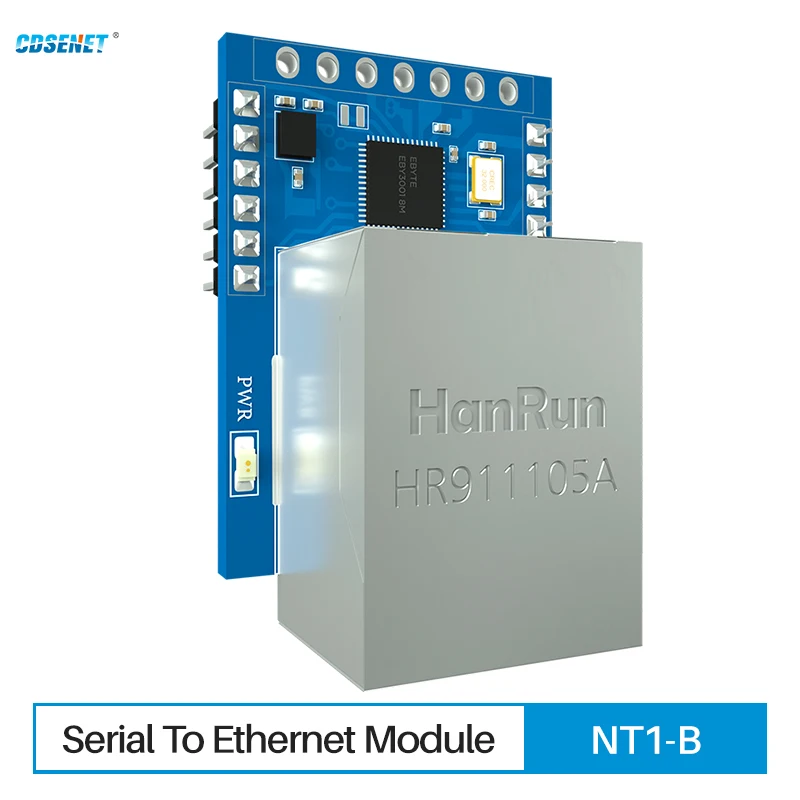 UART Serial to Ethernet Module TTL to RJ45 CDSENET NT1-B Modbus Gateway Modbus TCP TO RTU MQTT Low Power serial to ethernet module ttl level to rj45 test board cdsenet ns1 tb modbus tcp to rtu http mqtt low power dc 3～5 5v