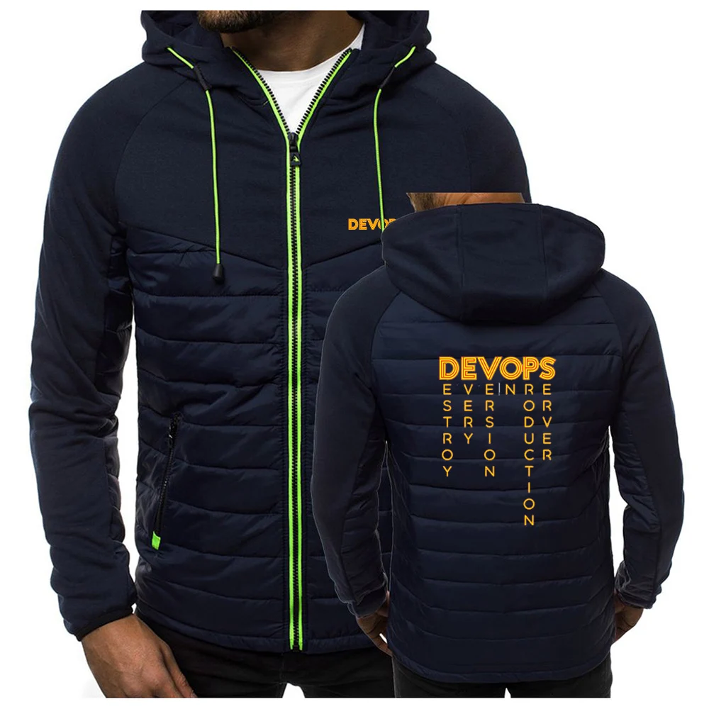 DEVOPS - The real definition of DEVOPS Autumn New Mens Hoodies Classic Fashion Male Casual Long Sleeve keep Warm Zipper Jacket