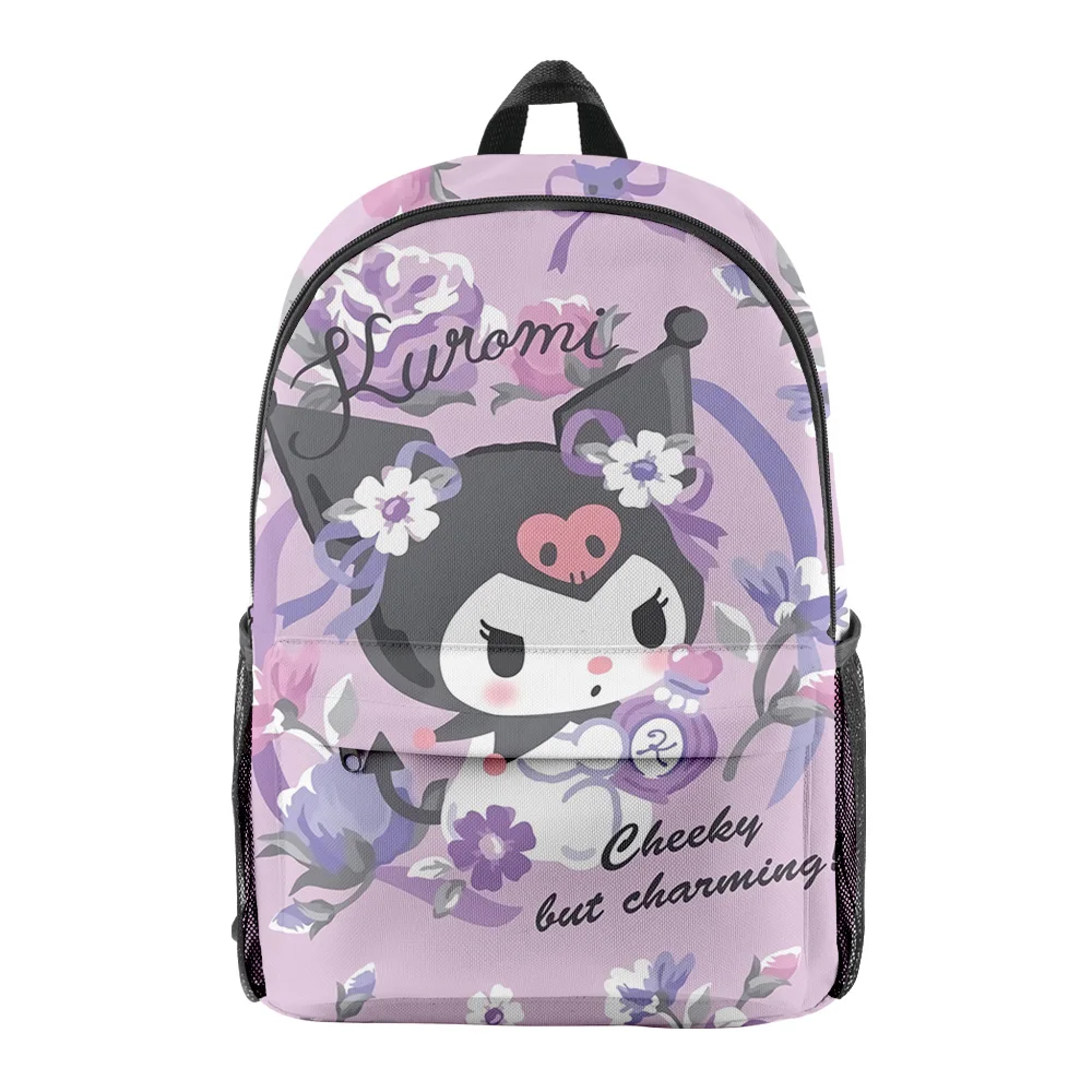 

Kuromi Zip Pack Students Child Backpack Man/Woman Zipper Bag Zip Backpack School 3D Print Bag Backpack